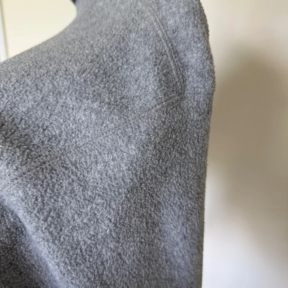 90's Limited Sport USA Quarter Zip Fleece Pullover Gray Women's Large L‎ Top
